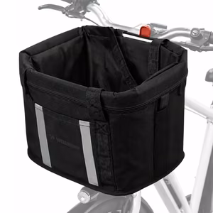 Wozinsky fabric bicycle basket large - black