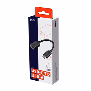 Trust Calyx USB-C USB-A adapteri kaabel must