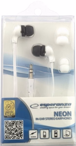 Esperanza EH147W headphones/headset Wired In-ear Music White