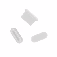 Silicone anti-dust plug Type C valge - 10 pieces