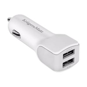 Kruger&Matz kahe USB-pordiga autolaadija, 3000 mA, Quick Charge 3.0