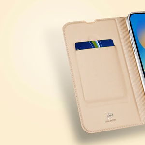 Dux Ducis Skin Pro Holster Flip Cover iPhone 14 Pro jaoks kuldne