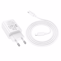 Laadija Hoco N60 20W GaN USB-C + USB-C to Lightning kaabel 1.0m valge
