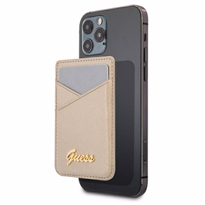 Guess Wallet Card Slot GUWMSSASLGO MagSafe Saffiano золотой/золотой