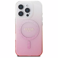 Guess IML Glitter Gradient MagSafe Ümbris jaoks iPhone 16 Pro - roosa