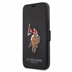US Polo USFLBKP12SPUGFLBK iPhone 12 mini 5,4" tšarny/must raamat Polo tikandiga kollektsioon
