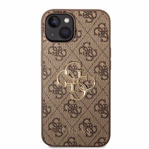 Guess GUHCP15S4GMGBR iPhone 15 6.1" brown/brown hardcase 4G Big Metal Logo