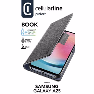 Cellularline Book Case kaanega ümbris seadmele Samsung Galaxy A25 5G, must