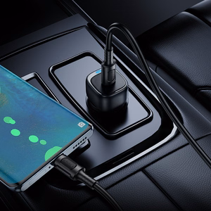 Borofone autolaadija BZ34A Cloud - Type C - PD 20W koos C-tüüpi C-tüüpi valge laadijaga