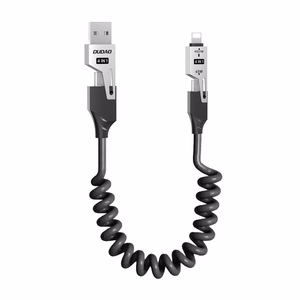 Dudao L20 Pro Кабель 4в1 USB-A / USB-C - Lightning / USB-C - чёрный
