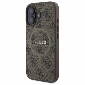 Guess 4G Ring Classic Logo MagSafe iPhone 16 Ümbris - Brown