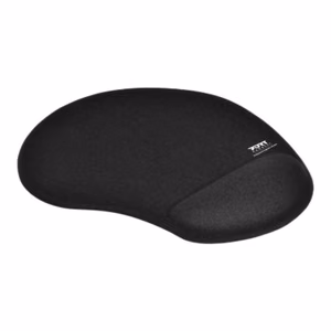 Port Connect 900717 – ergonoomiline hiirematt, 200 × 230 × 20 mm, must