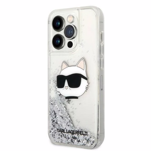 Karl Lagerfeld KLHCP14XLNHCS iPhone 14 Pro Max 6.7" hõbedane/hõbedane hardcase Glitter Choupette Head