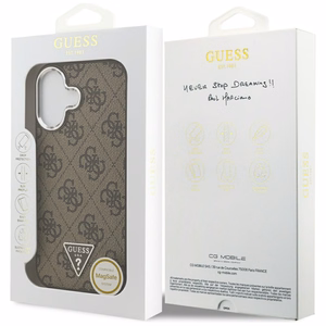 GUESS ümbris jaoks IPHONE 17 compatible with MagSafe GUHMP17SP4TSRCMW (PU 4G W/Triangle Logo SL) brown