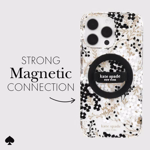 Kate Spade New York Magnetic Loop Grip MagSafe'i magnetiline sõrmehoidik telefonile, must