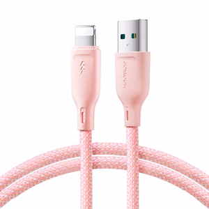 Joyroom Multi-Color Series S-A34 USB-A / Lightning 3A kaabel 1m - roosa