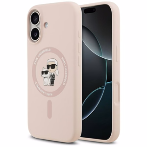 Karl Lagerfeld Silicone Karl&Choupette Ring MagSafe Ümbris jaoks iPhone 17 - Roosa
