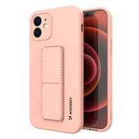 Wozinsky Kickstand Case iPhone XS Max silikoonist ümbris koos alusega roosa