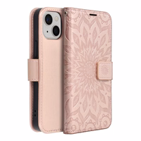 MEZZO Book ümbris jaoks IPHONE 13 MINI mandala rose kuldne