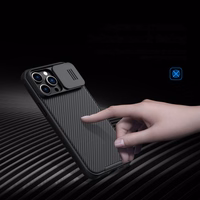 Nillkin CamShield Pro Case iPhone 14 Pro Max soomustatud kaitsekate kaamera kaitsekile sinine