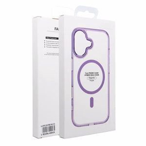 Чехол Samsung A27 Frame Clear Hybrid Mag Cover, совместимый с MagSafe, фиолетовый