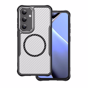 Чехол Defender Carbon Mag для Samsung Galaxy S26 Plus чёрный