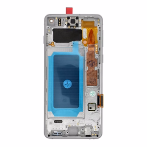 FixCell display LCD SAMSUNG S10 G973 with frame valge (refub)