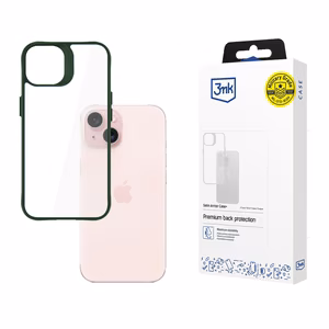 3mk Satin Armor Ümbris+ roheline jaoks Apple iPhone 15 - läbipaistev