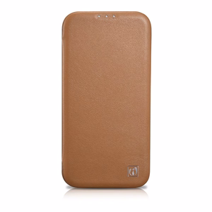 Чехол iCarer CE Premium Leather Folio для iPhone 14 Pro магнитный с откидной крышкой MagSafe коричневый