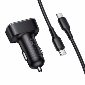 autolaadija Hoco USB A + USB C PD QC3.0 48W + kaabel USB C to C Z63B must