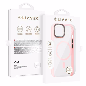 Liavec Hybrid Magsafe Clear Ümbris jaoks Iphone 15 light roosa