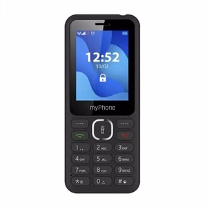myPhone 6320 – nupptelefon, must, 2.4-tolline TFT, 32 MB, Dual SIM, 0.3 MP kaamera, 1000 mAh