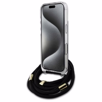 Guess Crossbody Cord 4G Print Ümbris jaoks iPhone 16 Pro Max - must