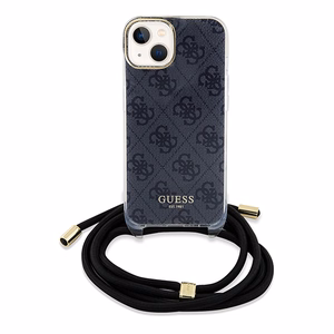 Guess Crossbody Cord 4G Print Ümbris jaoks iPhone 15/14/13 - must