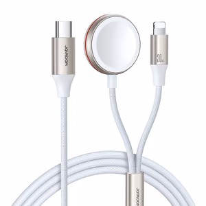 Fast Charging Magnetic Laadija 2-in-1 Joyroom S-IW012 30W 1.5m (valge)