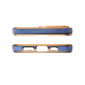 Lighting Color Case Samsung Galaxy A73 5G Gold Frame Gel Cover Sinine kate