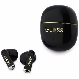Juhtmevabad TWS-kõrvaklapid Guess Glossy Gold Line Classic, mustad
