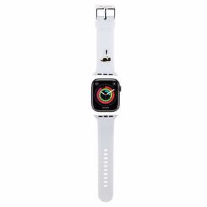 Karl Lagerfeld 3D Rubber Karl Head rihm valge Apple Watch 38/40/41mm jaoks