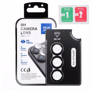 Tempered Glass Camera Lens Protector for Samsung Fold 7 Blue Star Easy Install black