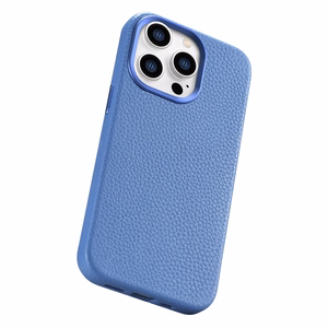 iCarer Litchi Premium nahkkott iPhone 14 Pro Max magnetiline nahkkott MagSafe helesinine (WMI14220712-LB)