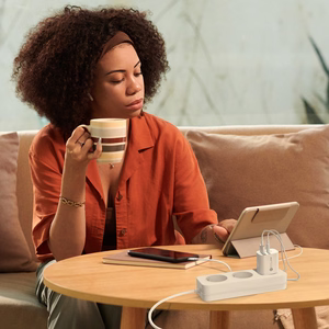 A6MaxL 20W USB-A USB-C wall laadija koos USB-C - USB-C 1m kaabel - valge