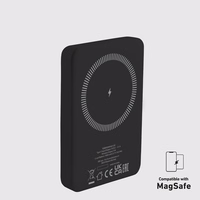 SBS TEBB5000MAG1CK Juhtmeta energiapank 5000 mAh USB-C, MagSafe ühilduv - must