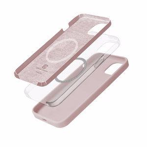 Crong Color Cover Magnetic ümbris seadmele iPhone 14 Plus, MagSafe'iga ühilduv, liivaroosa