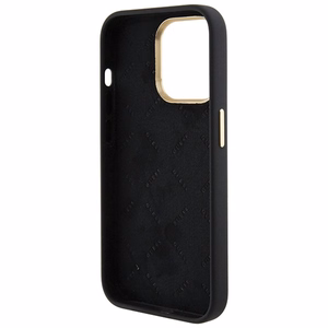 Guess Silicone Logo Strass 4G чехол для iPhone 15 Pro Max - чёрный