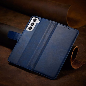 Magnet Case Elegantne ümbris Flip Cover Samsung Galaxy S22 + (S22 Plus) sinine