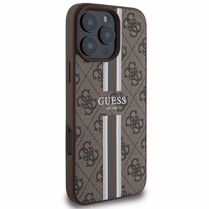 Guess 4G Printed Stripes MagSafe Ümbris jaoks iPhone 16 Pro Max - Brown