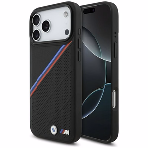 BMW M Tricolor Metal Logo MagSafe Ümbris jaoks iPhone 17 Pro Max - Must