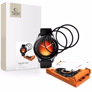 Tech-Protect Easy Set Flex+ 3-pakk hübriidklaas Xiaomi Watch 5 must