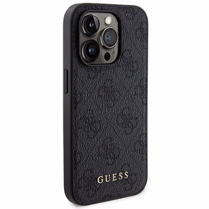 Guess 4G Metal Logo Ümbris Set jaoks iPhone 14 Pro Max + 5000mAh MagSafe Powerbank - must