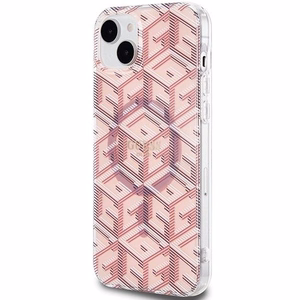 GUESS ümbris jaoks IPHONE 15 compatible with MagSafe GUHMP15SHGCUSTGP (IML GCUBE) roosa